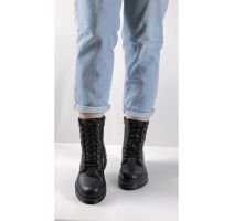 Wanetti Unisex Kadın Fermuarlı Kaymaz Taban Günlük Kışlık Bot Zenne