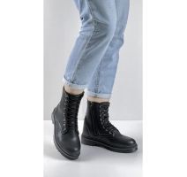 Wanetti Unisex Kadın Fermuarlı Kaymaz Taban Günlük Kışlık Bot Zenne