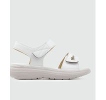 Cırtlı Kadın Sandalet Beyaz